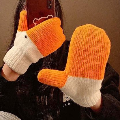 🧡🐥 Varmande Vinterhandskar med Söt Gåsdesign ❄️✨