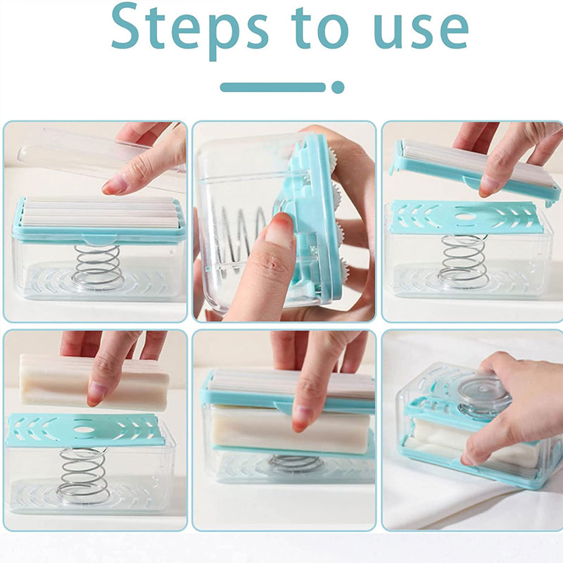 Tvålkopp med avrinningshål och fjäder