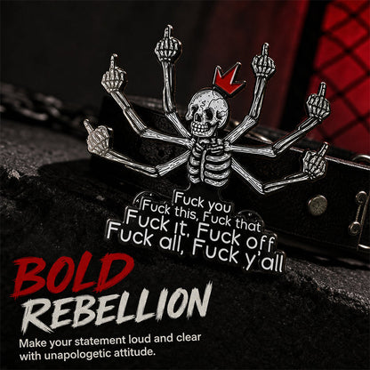 💀Fuck Skull Enamel Pin👑