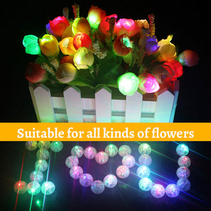 LED-lampa för färgglada blommor