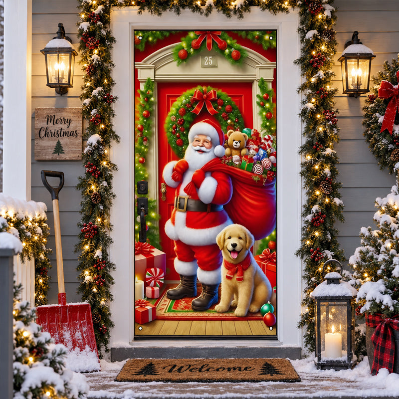 🎄New Christmas Door Cover – Festive Holiday Party Decoration & Door Curtain