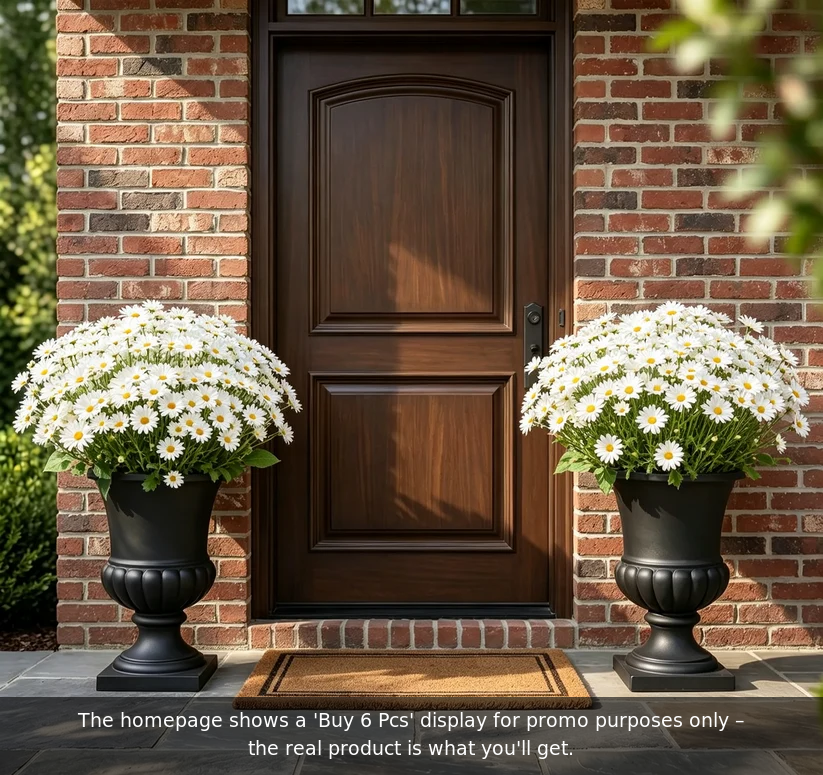 🌼- Artificial Outdoor Sunset Mums Flowers - UV resistant, Waterproof, Windproof