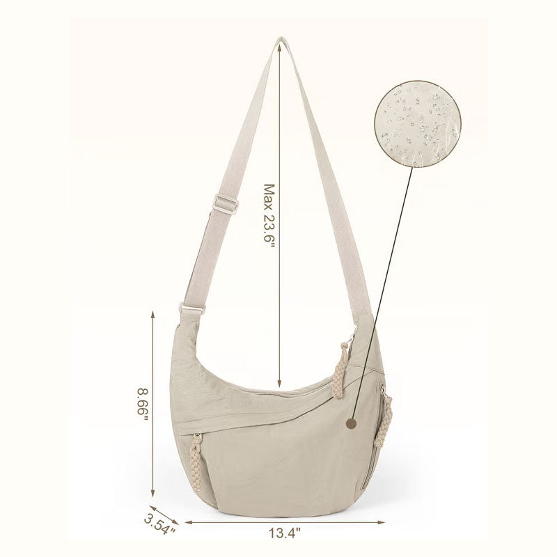 🔥🎒Dammode Enfärgad Nylon Crossbody-Väska