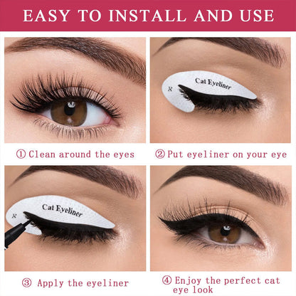 Klistermärken för sminkmallar för ögonskugga/eyeliner