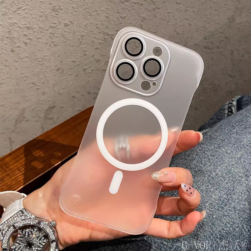 Ultratunt Ramlöst Magnetiskt Frostat Mobiltelefonskal