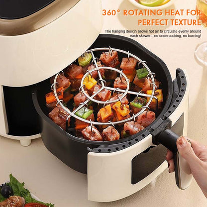 🔥 Air Fryer Skewer Rack | 360 ° jämn matlagning, krispig och saftig 🍢
