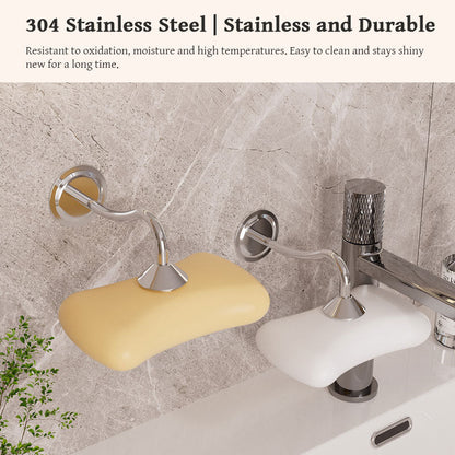 🧼 Magnetisk Tvålhållare i Rostfritt Stål - Smidig Förvaring, Håll Rent 🧼