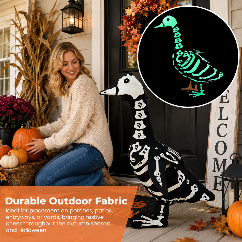 Halloween Luminous Skeleton Goose Porch Decor Costume