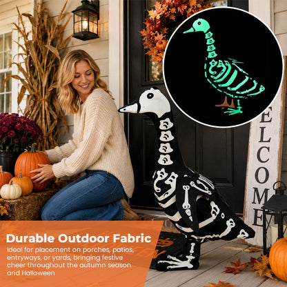Halloween Luminous Skeleton Goose Porch Decor Costume