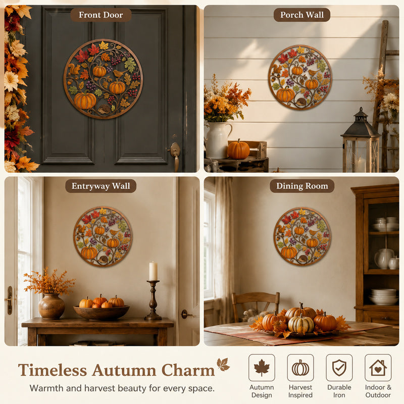 🍂Autumn Pumpkin & Animal Metal Sign