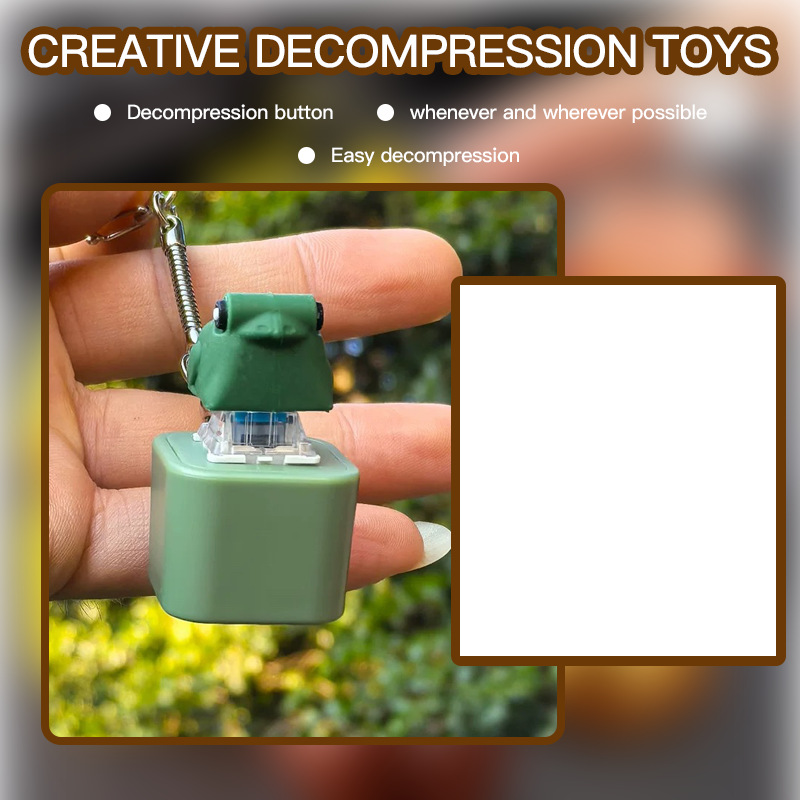 En rolig nyckelring med ljudknappar och lampor som lindrar stress.