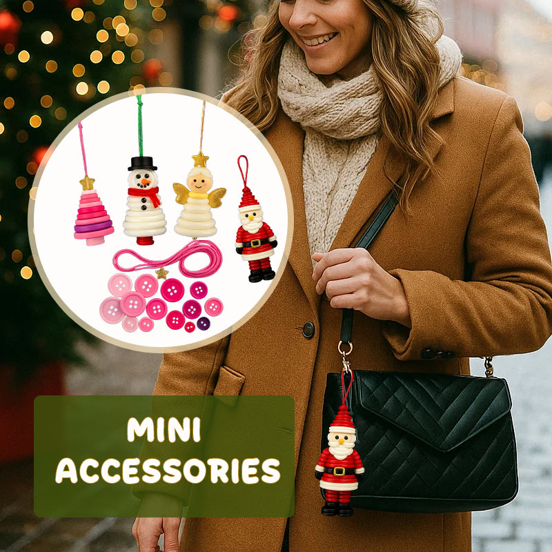 ☃️ DIY-kit för snögubbe-knappdekoration ☃️