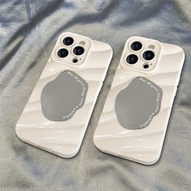 Skrynkligt Oregelbundet Spegelfodral