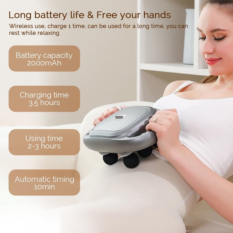 Sex/fyra huvuden integrerad multifunktionell massageapparat Fascia Gun 💪