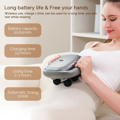 Sex/fyra huvuden integrerad multifunktionell massageapparat Fascia Gun 💪