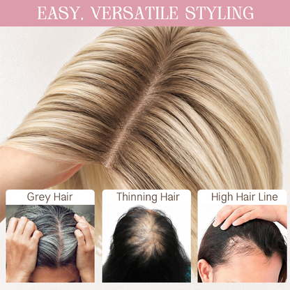 ✨ Natural-Looking Hair Topper – Invisible Volume Booster for Thinning Hair!