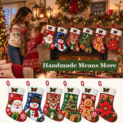DIY Diamond Painting Christmas Stocking Kit - 6 Designs