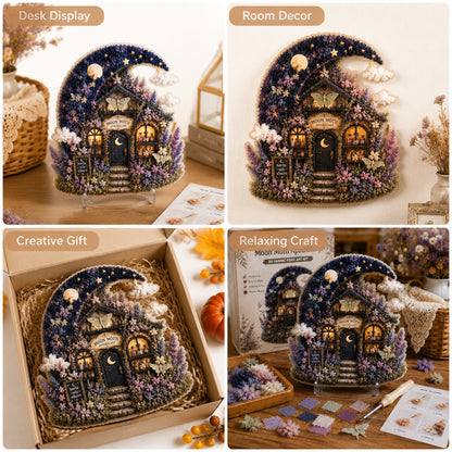 🍄 Whimsical Village 3D Fabric Poke Art Kit