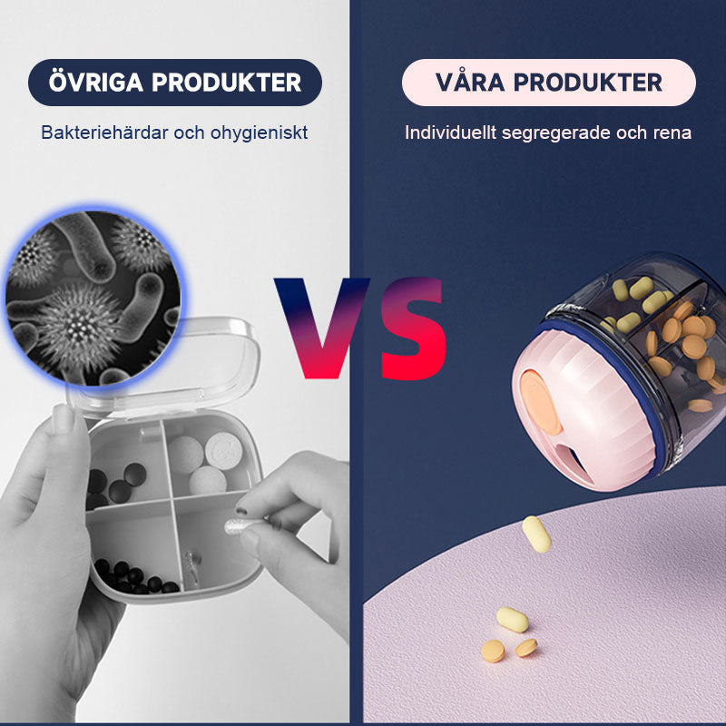 Bärbar pillerlåda för en vecka, sju dagar