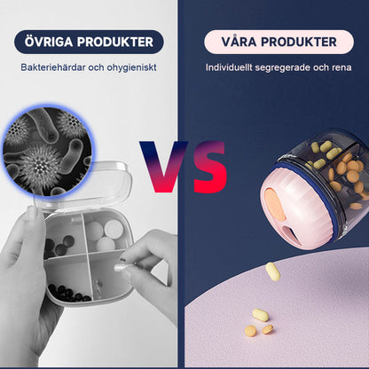Bärbar pillerlåda för en vecka, sju dagar
