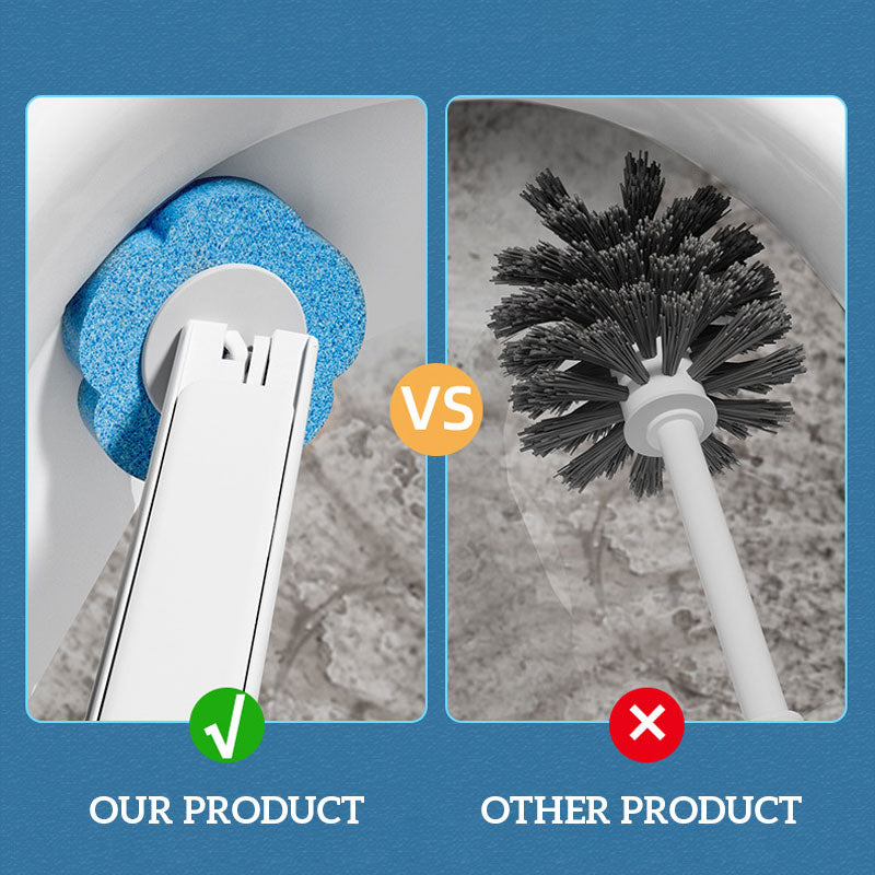 Upplösande ersättningshuvud för toalettborste för engångsbruk