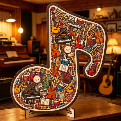 🎶Musical Note Instrument Jigsaw Puzzle Ornament