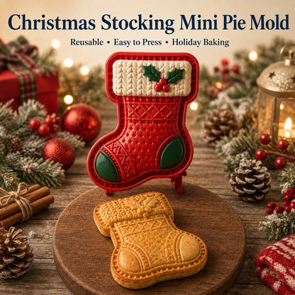 🎄8-Design Christmas Mini Pie Mold Collection| Reusable Embossed Molds