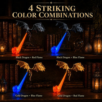 🐉 Dragon Bookshelf Nook Light — 3D Fire-Breathing Fantasy Shelf Decor 🔥