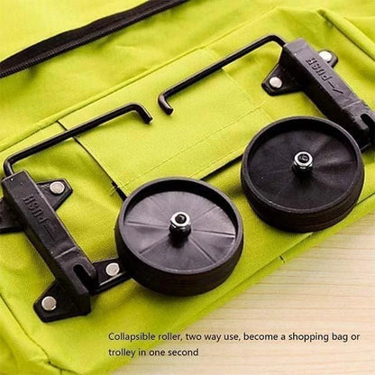 🛍️2-in-1 Foldable Shopping Cart  – Carry More, Roll Easier