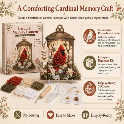 🕊️ Always Near 3D Fabric Poke Art Memory Lantern Kit