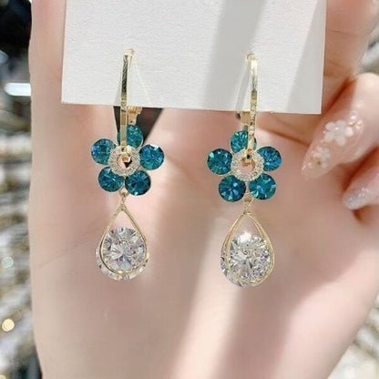 💥Superrea nu!!!!!!🔥Fashion Flower Crystal Örhängen