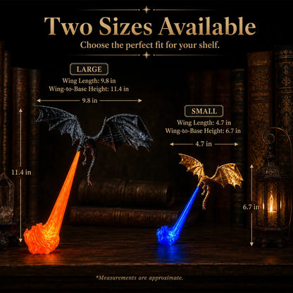 🐉 Dragon Bookshelf Nook Light — 3D Fire-Breathing Fantasy Shelf Decor 🔥