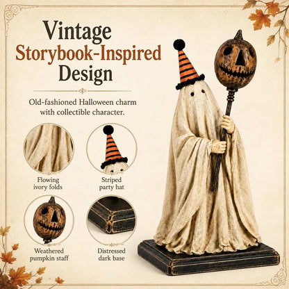 👻Lighted Vintage Ghost Figurine with Glowing Pumpkin Staff-🔥Buy 2 Get Free Shipping
