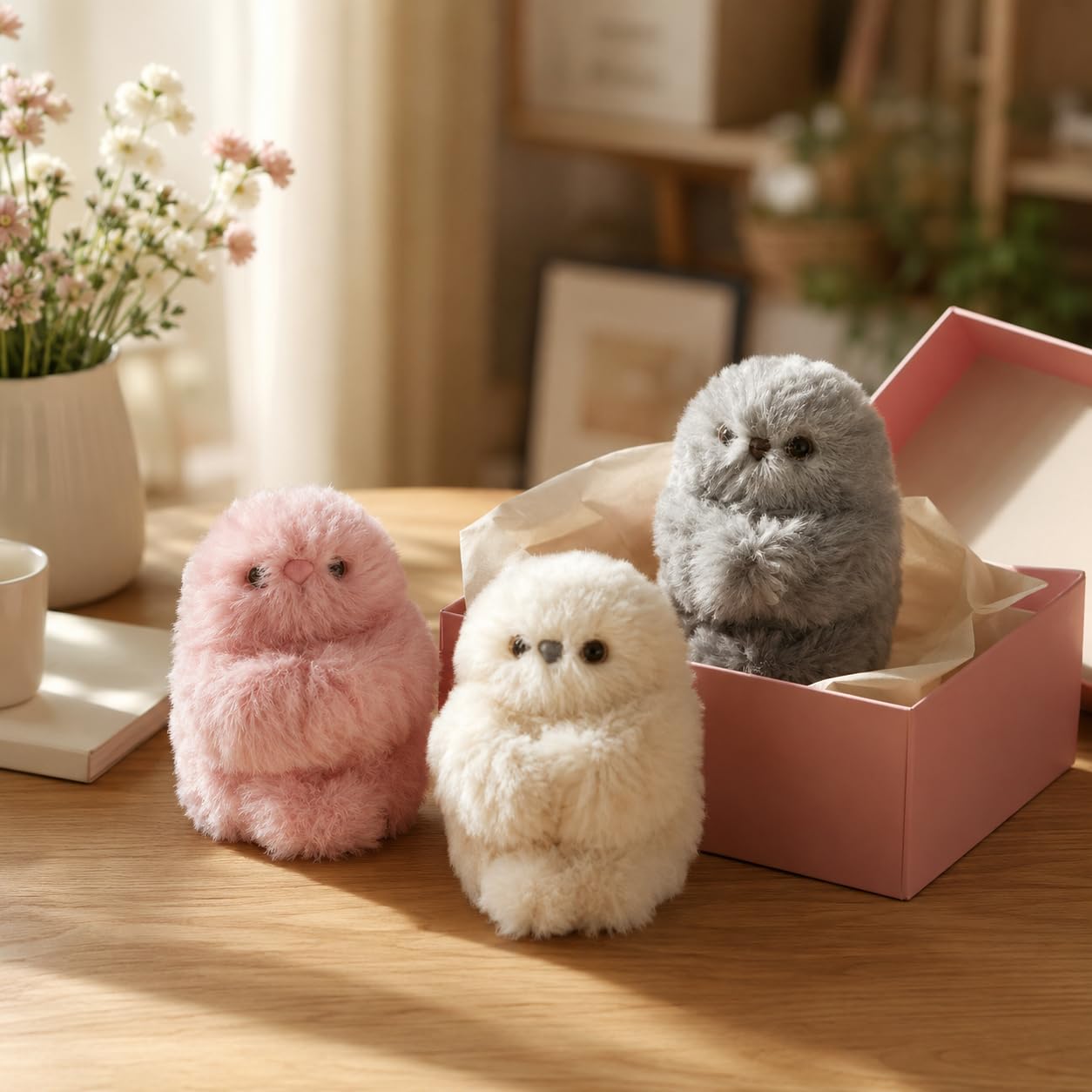 ✨Cute AI Shy Emotional Companionship Robot Doll Bag Charm Plush Toy👜-It Can Sing, Turn Its Head, and Learn to Speak🤖