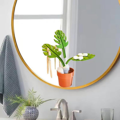 Spegel Monstera - badrumsorganisatör