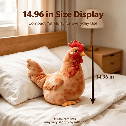 🐔 Chicken-Shaped Plush Pillow – Cute Realistic Hen Stuffed Animal & Cozy Home Decor Cushion ✨
