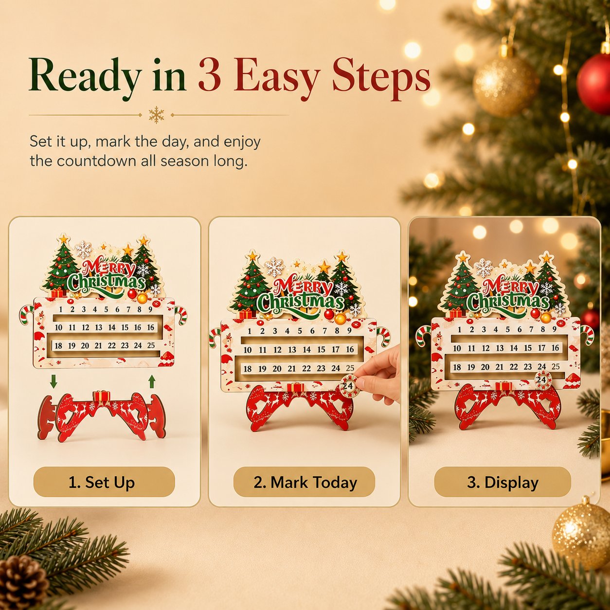 🎄25-Day Christmas Countdown Ornament