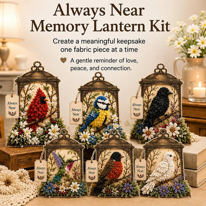 🕊️ Always Near 3D Fabric Poke Art Memory Lantern Kit