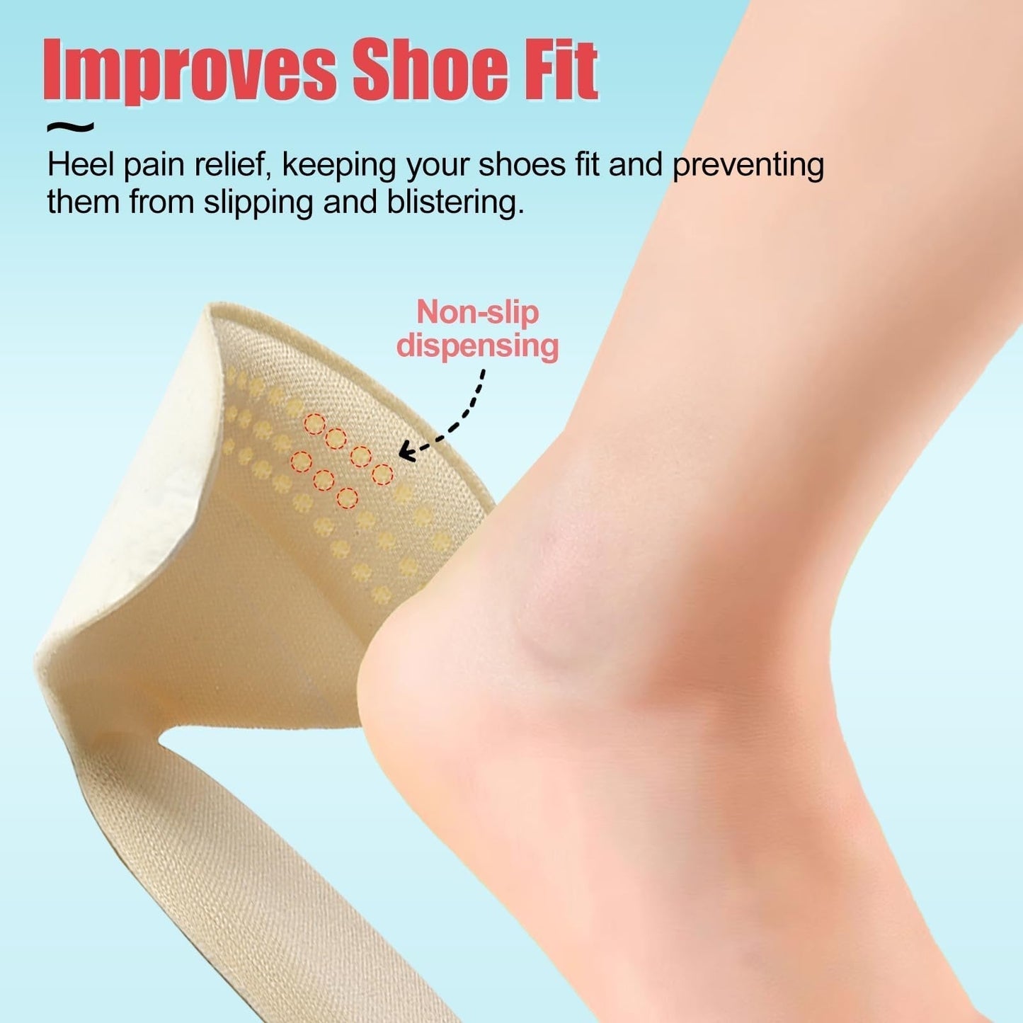 Non-slip heel pads – soft, padded heel protectors