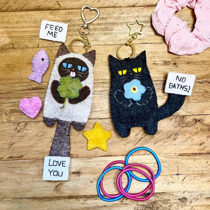 Felt Kitty Keyring