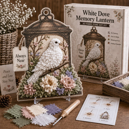 🕊️ Always Near 3D Fabric Poke Art Memory Lantern Kit