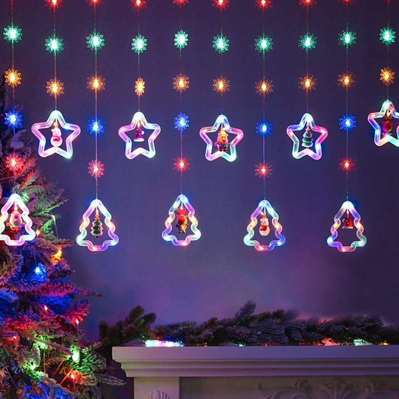 🎄✨ LED-julstämningsgardinljus · Lys upp varje festlig stund ✨🎄
