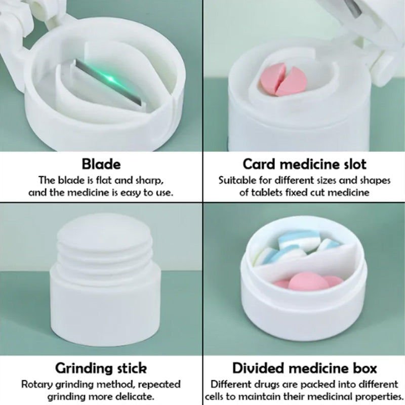 💊 Multifunktionell tablettdelare & krossare | Enkel att ta medicin, omtänksam vård 💊