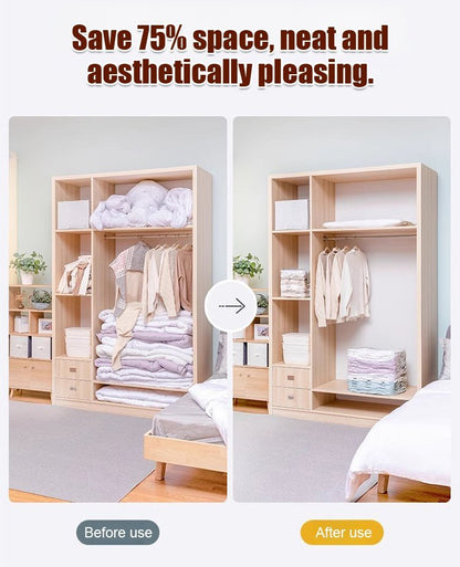 Återanvändbara förvaringspåsar med vakuumfri kompression