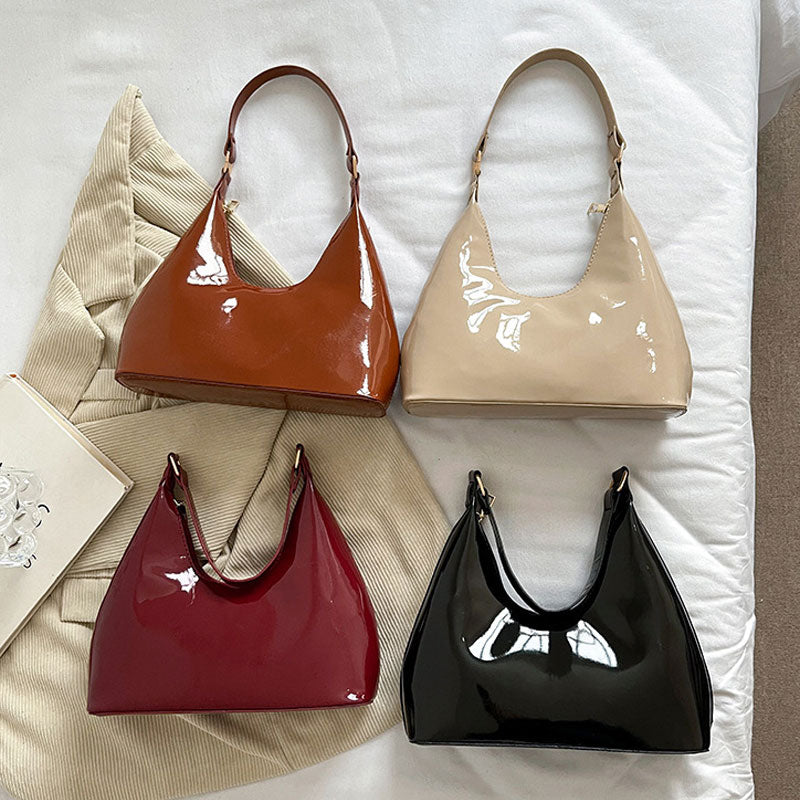 Enfärgad retro blank liten fyrkantig väska