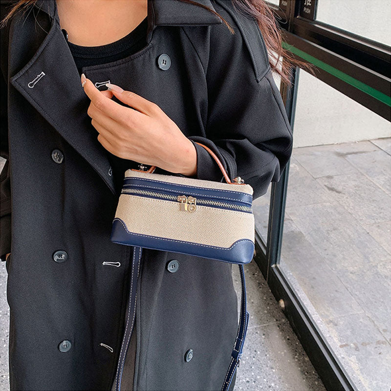 Retro bärbar liten fyrkantig korsväska