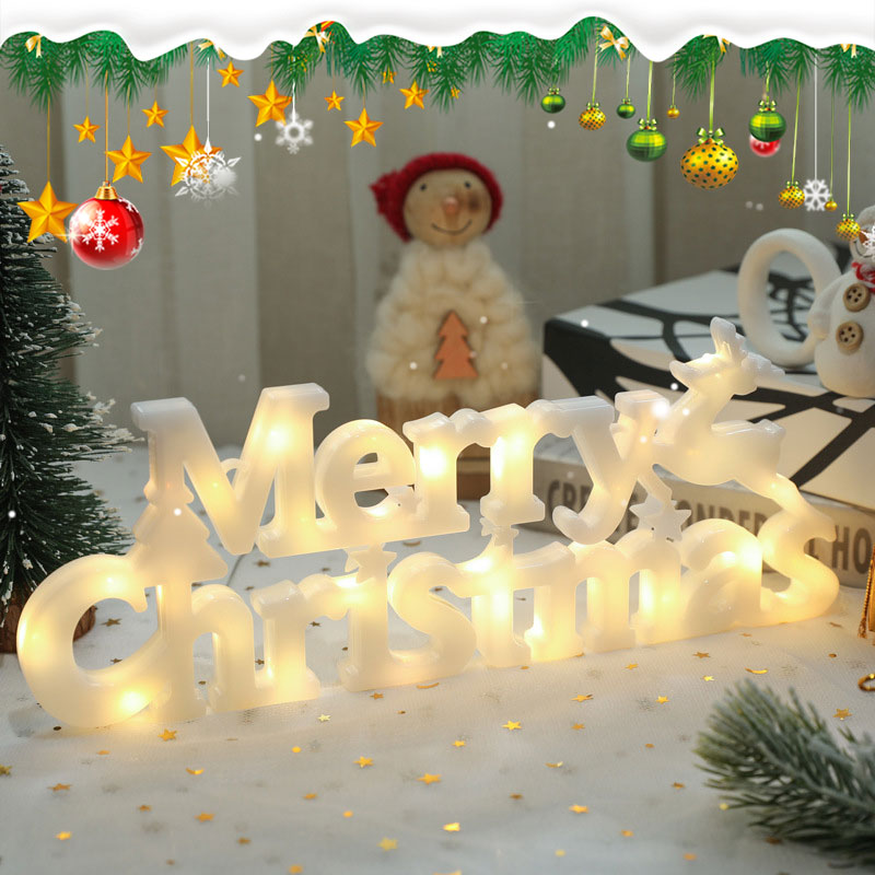 God Jul 3D Bokstavsbelysning/Merry Christmas 3D Letter Lights