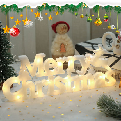 God Jul 3D Bokstavsbelysning/Merry Christmas 3D Letter Lights