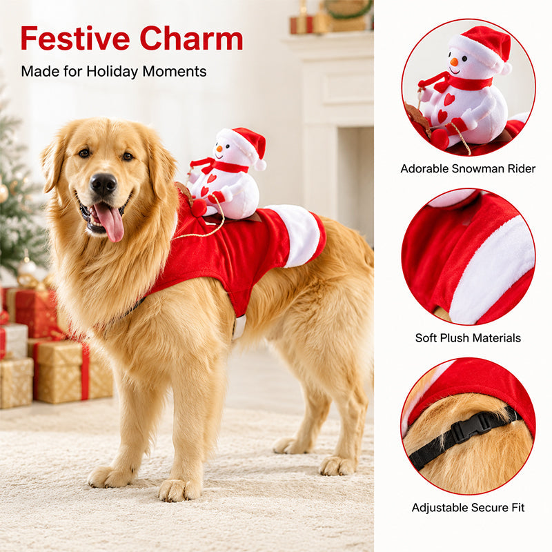 🎄 Santa Rider Pet Christmas Costume