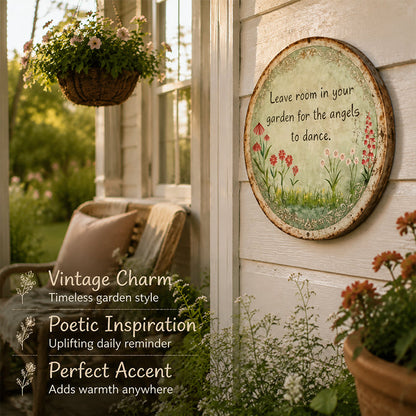 🌼 Angel Dance Round Metal Sign